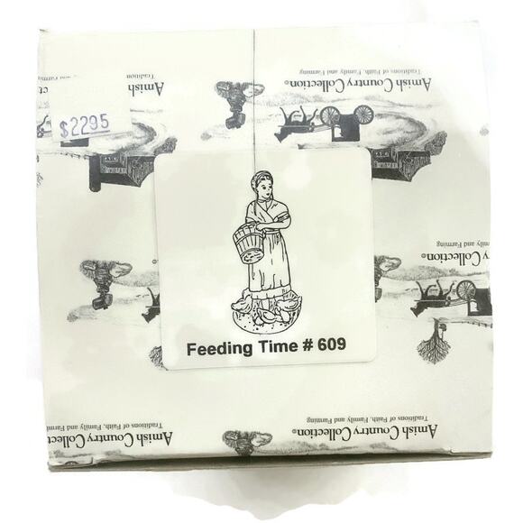 Amish Country Figurine #609 Feeding Time 5.5 Inches Tall New IOB - Picture 6 of 13